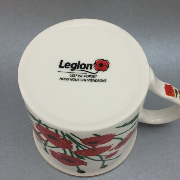 Royal Canadian Legion Poppy Coffee Tea Mug Least We Forget Remembrance Day - Picture 7 of 9